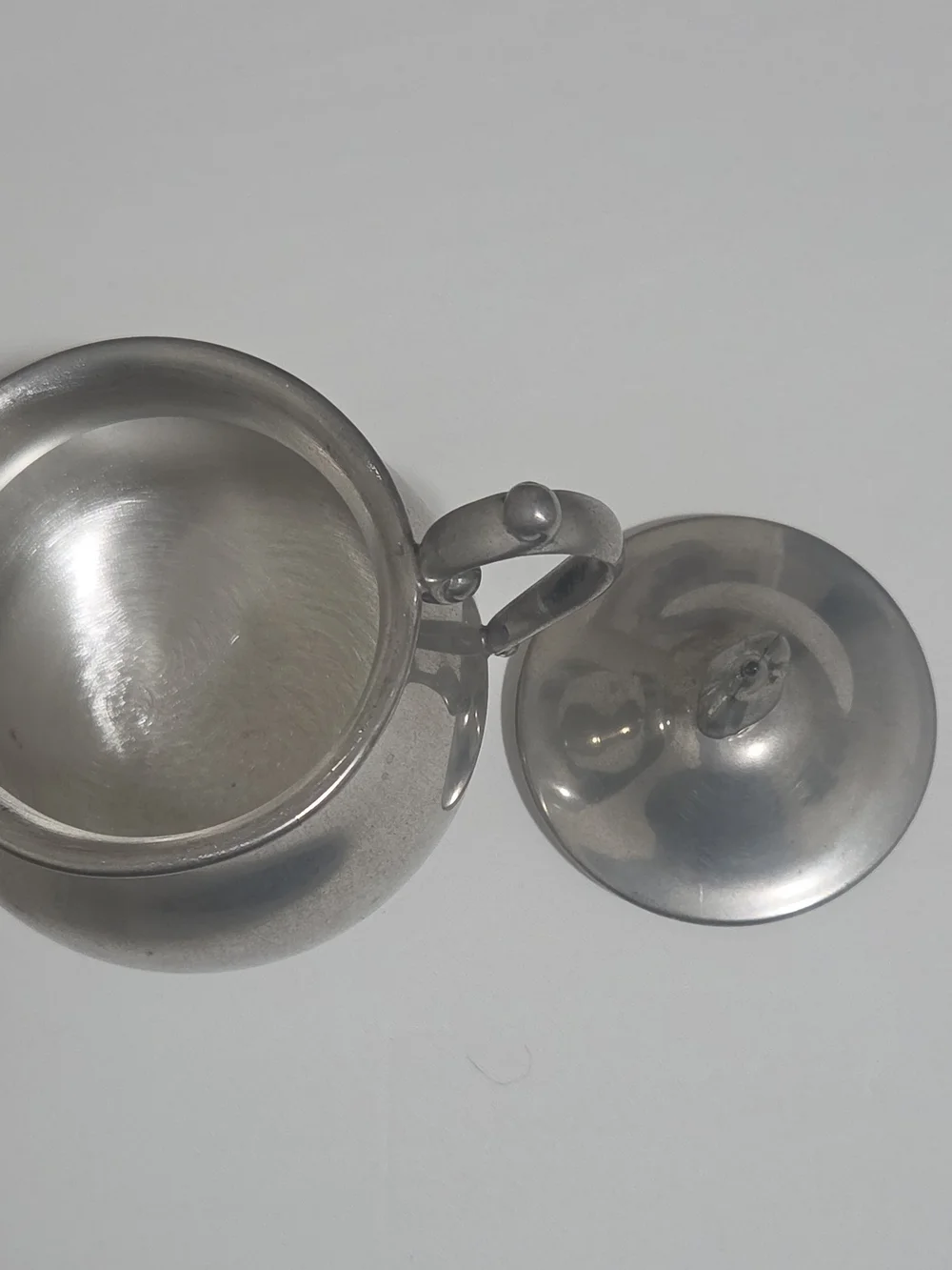 Classic Silver-Tone Covered Sugar Bowl with Handles